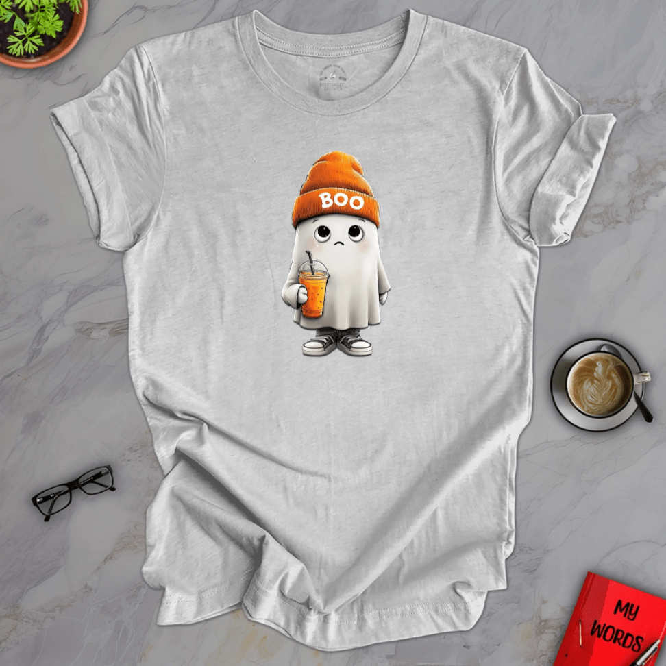 Personalized Graphics Boo Beanie Ghost Premium T-Shirt Athletic Heather / XS