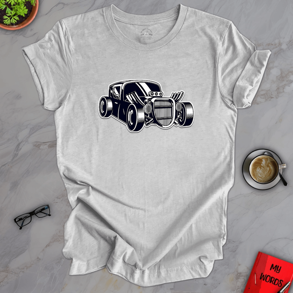 Personalized Graphics Old School Hot Rod Premium T-Shirt Athletic Heather / XS