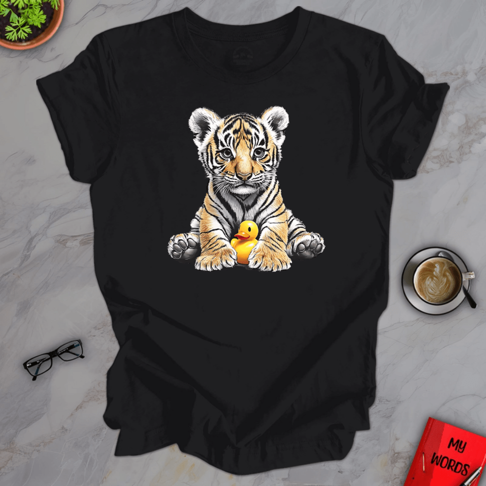 Personalized Graphics Tiger Rubber Ducky Premium T-Shirt Solid Black Blend / XS
