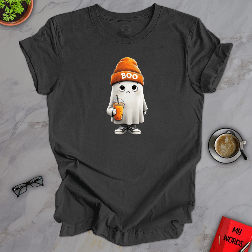Personalized Graphics Boo Beanie Ghost Premium T-Shirt Dark Grey Heather / XS