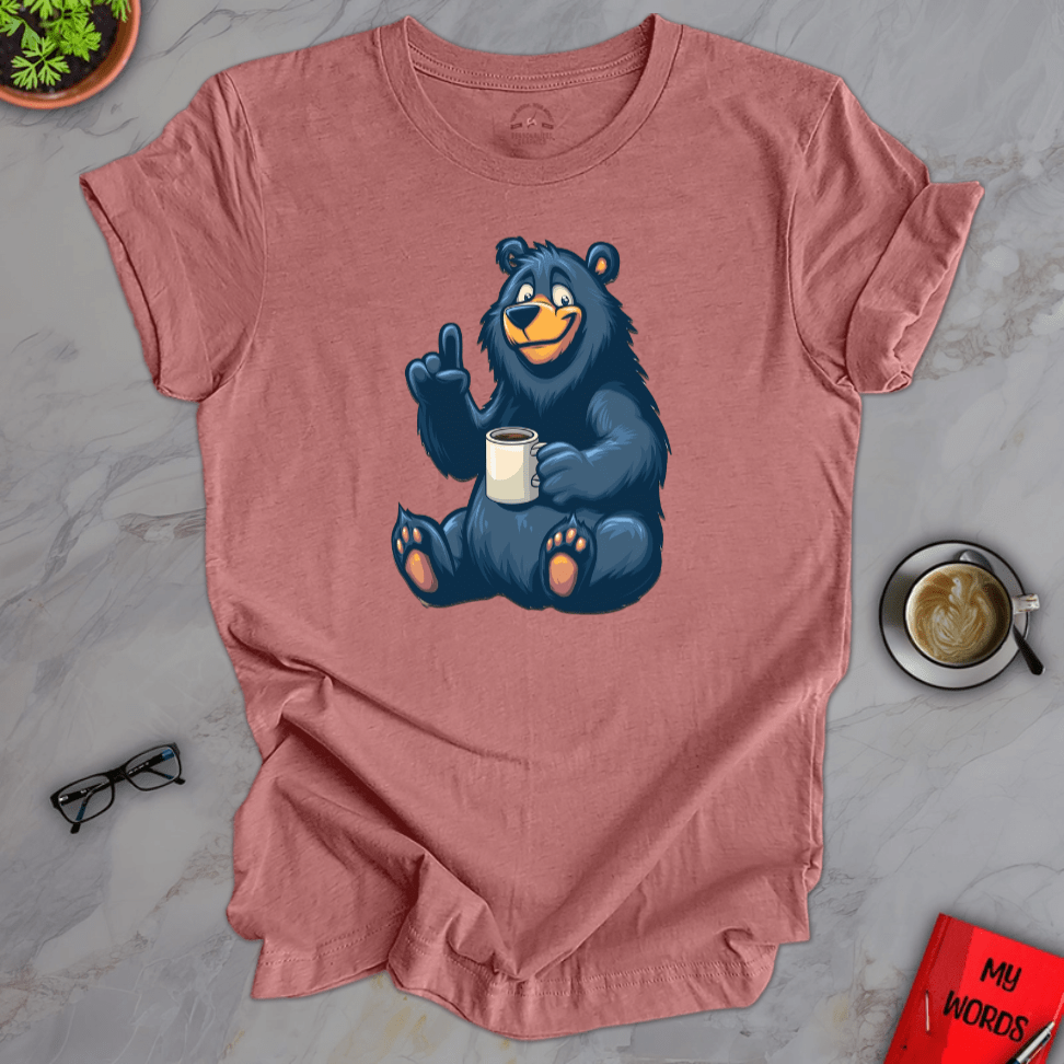 Personalized Graphics Coffee Bear Premium T-Shirt Heather Mauve / XS
