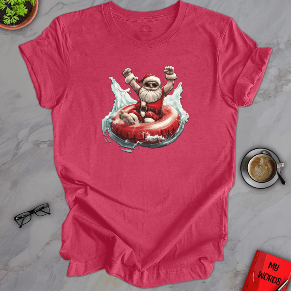 Personalized Graphics Santa Tubing Premium T-Shirt Heather Raspberry / XS