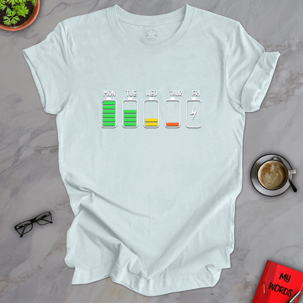 Personalized Graphics Battery Life Premium T-Shirt Heather Ice Blue / XS