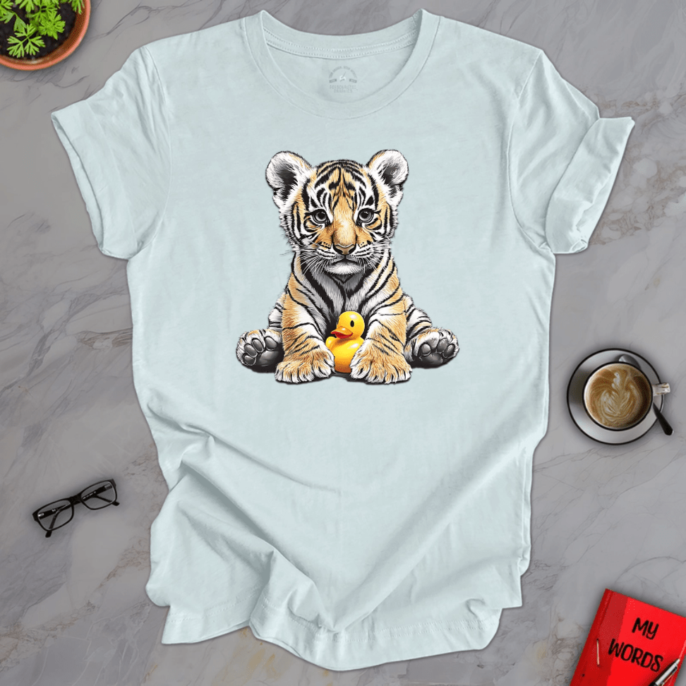 Personalized Graphics Tiger Rubber Ducky Premium T-Shirt Heather Ice Blue / XS
