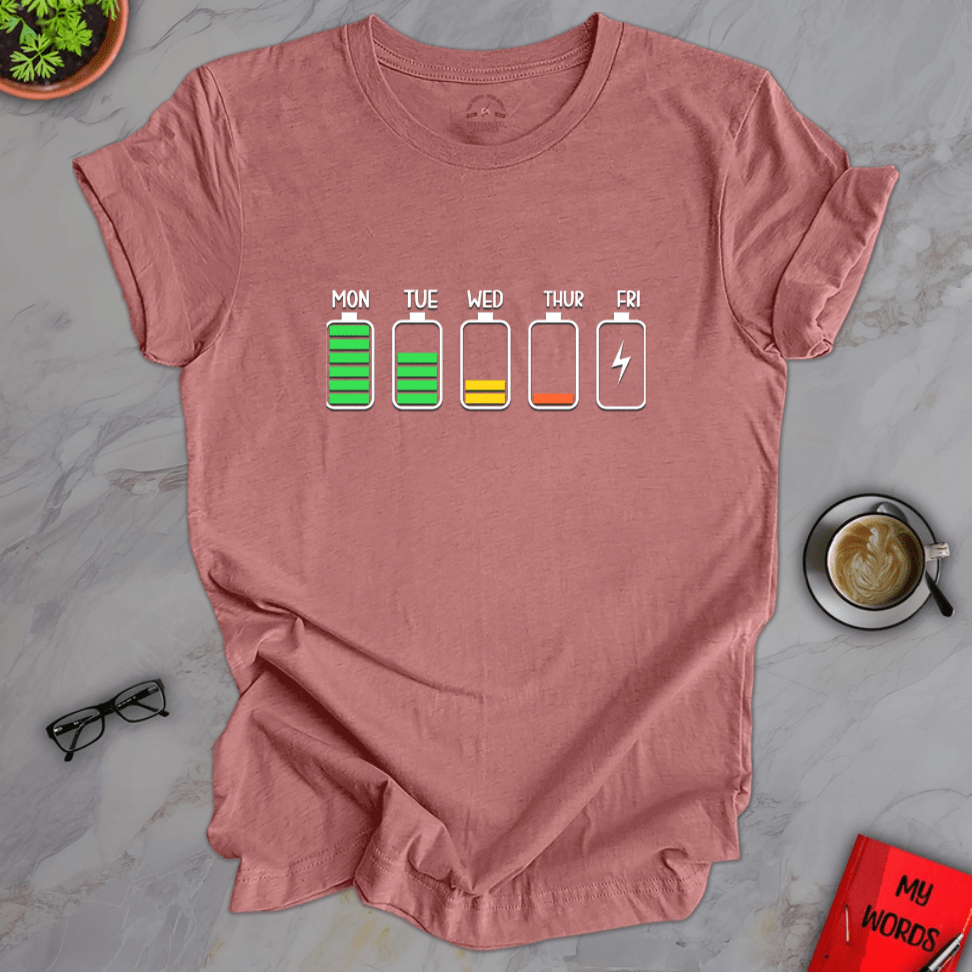 Personalized Graphics Battery Life Premium T-Shirt Heather Mauve / XS