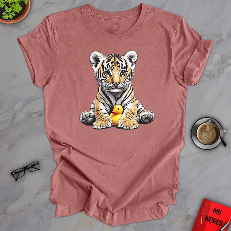 Personalized Graphics Tiger Rubber Ducky Premium T-Shirt Heather Mauve / XS