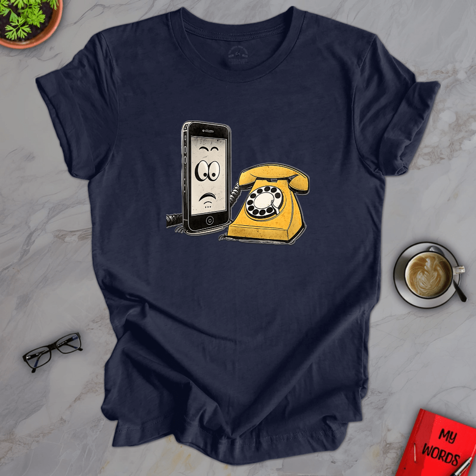 Personalized Graphics Phone Generations Premium T-Shirt Heather Midnight Navy / XS