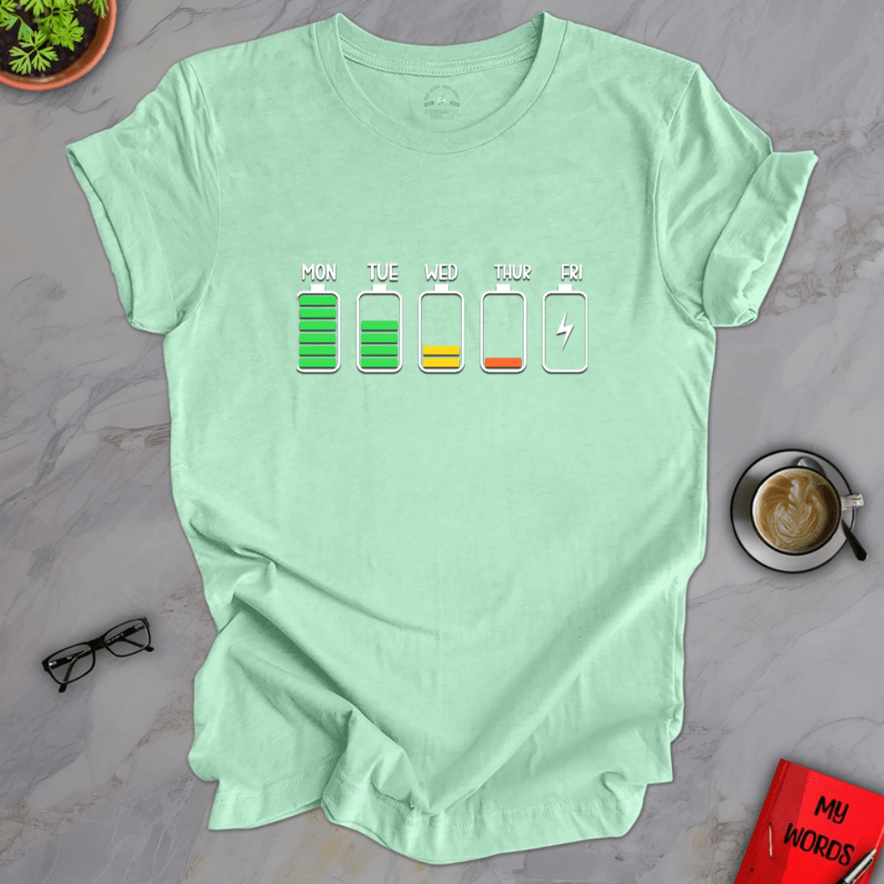 Personalized Graphics Battery Life Premium T-Shirt Heather Mint / XS