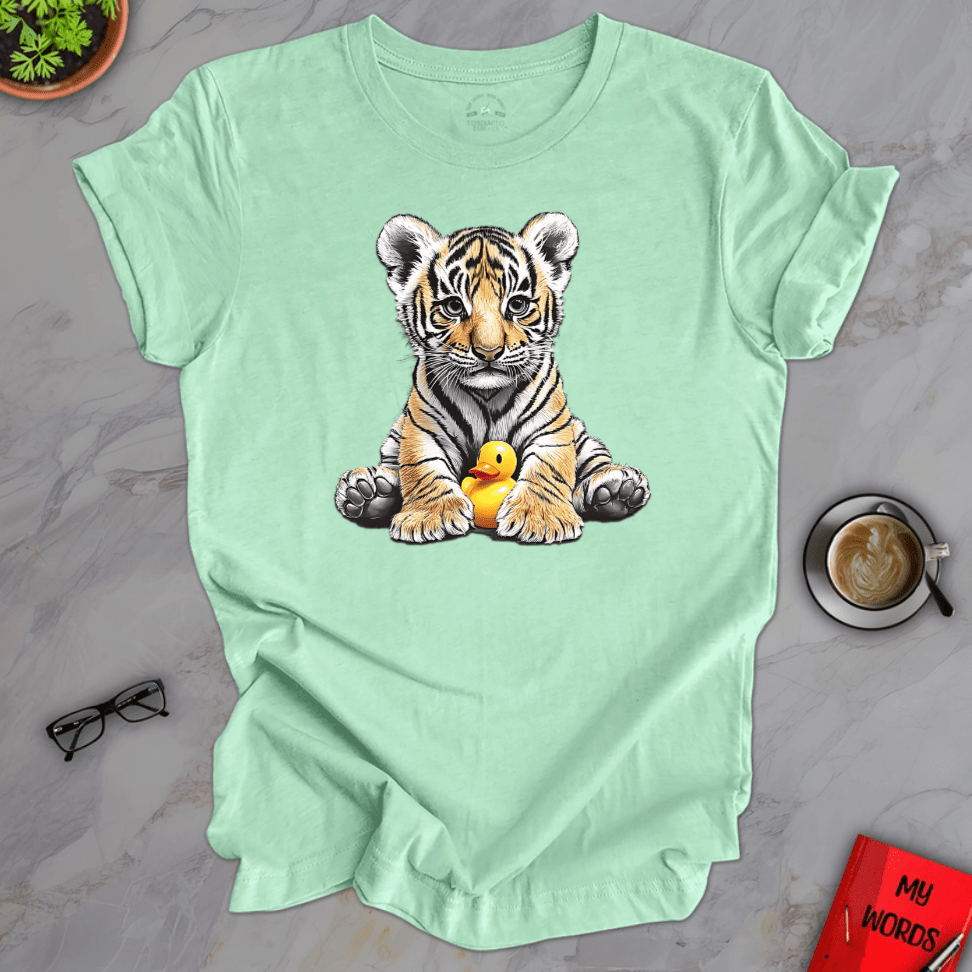 Personalized Graphics Tiger Rubber Ducky Premium T-Shirt Heather Mint / XS