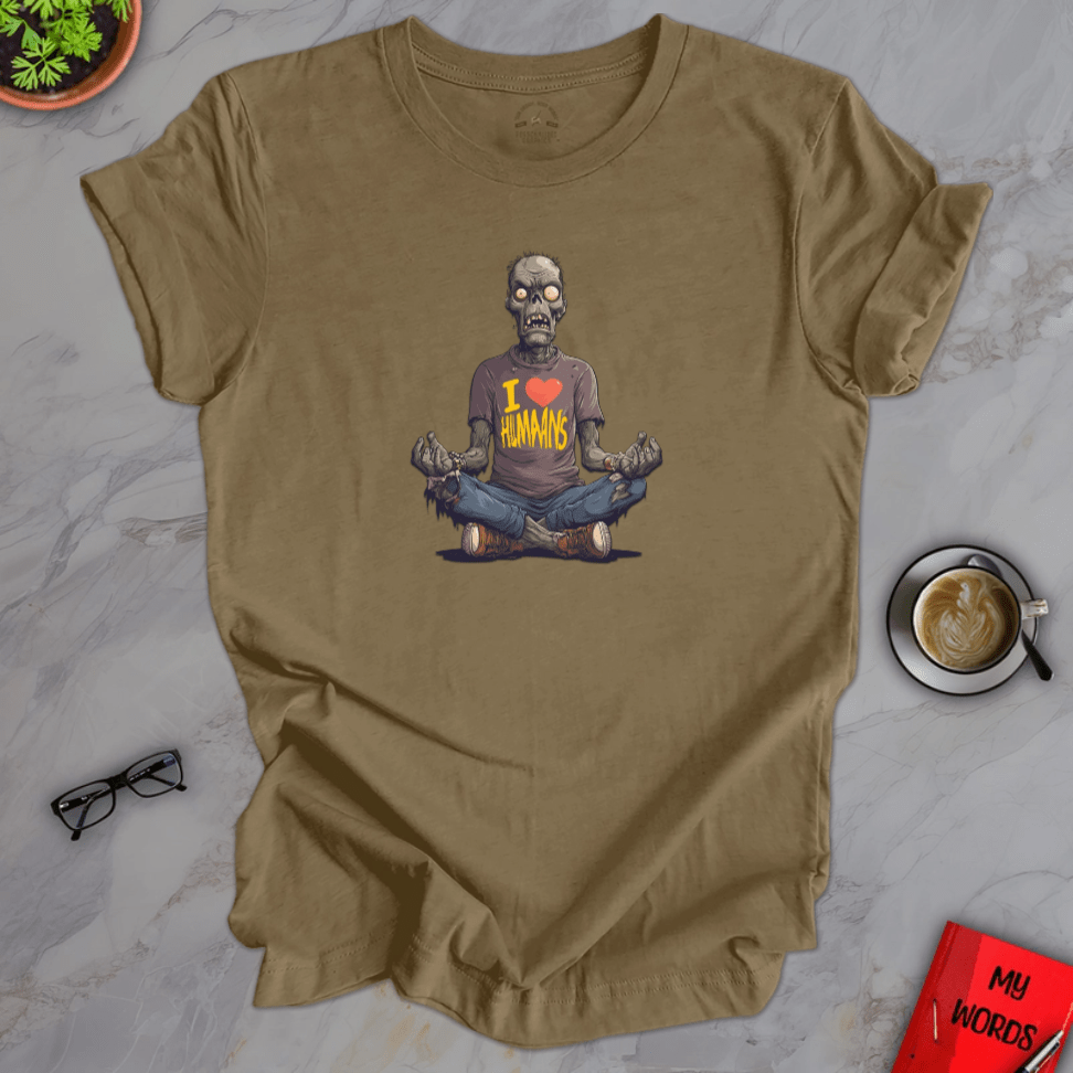 Personalized Graphics Yoga Zombie Premium T-Shirt Heather Olive / XS