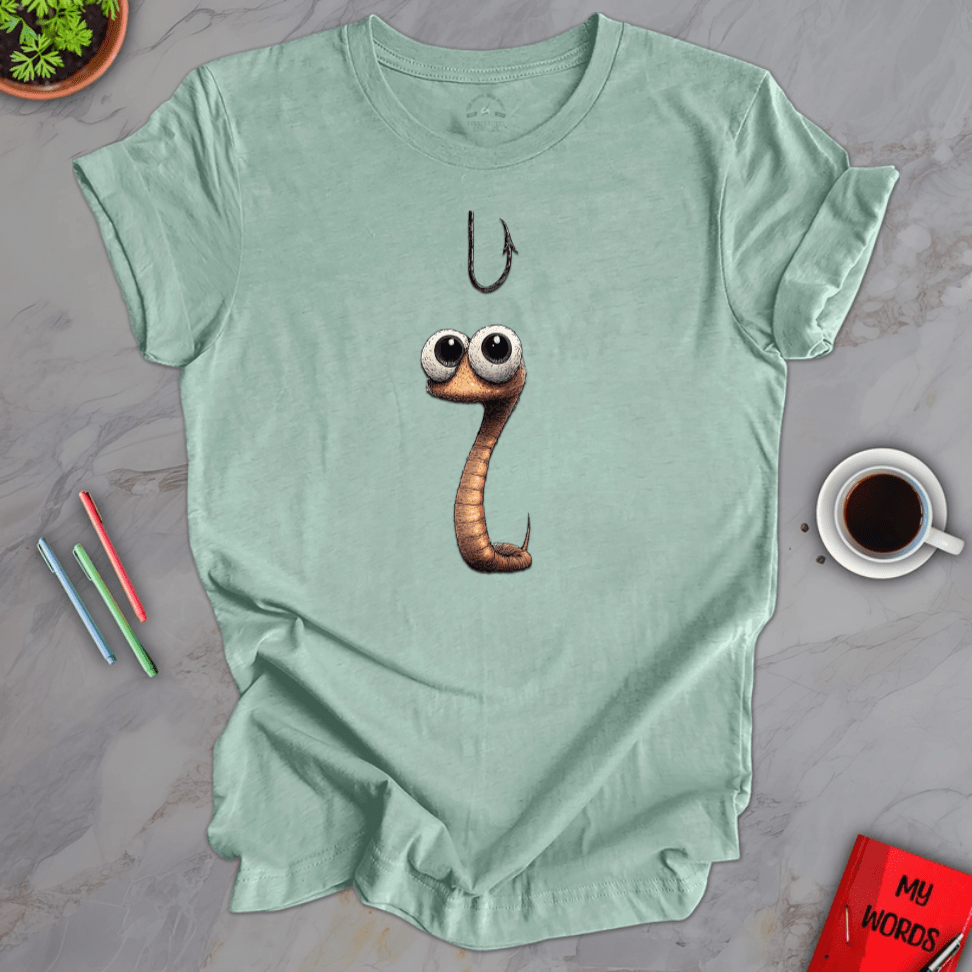 Personalized Graphics Worm vs Hook Premium T-shirt Heather Prism Dusty Blue / XS