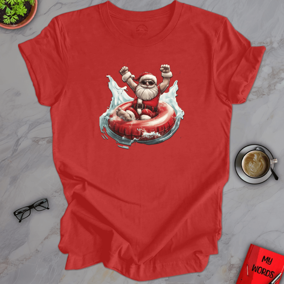 Personalized Graphics Santa Tubing Premium T-Shirt Heather Red / XS