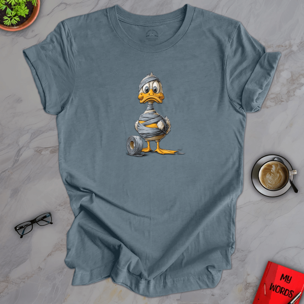 Personalized Graphics Duck in Duct Tape Premium T-Shirt Heather Slate / XS