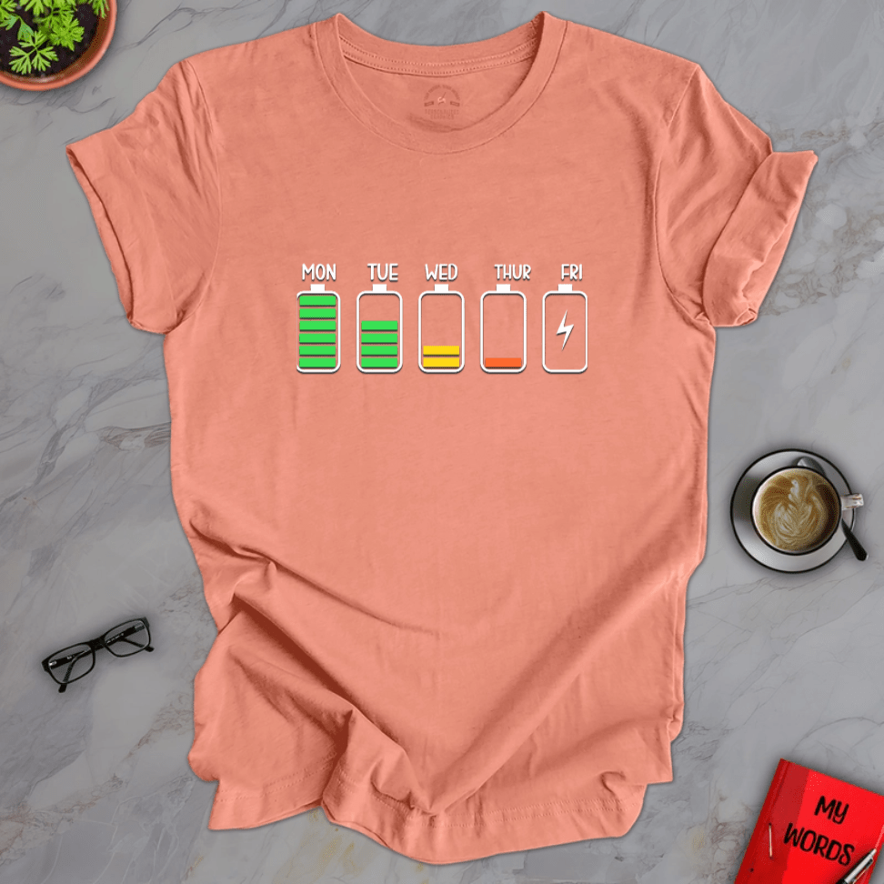 Personalized Graphics Battery Life Premium T-Shirt Heather Sunset / XS