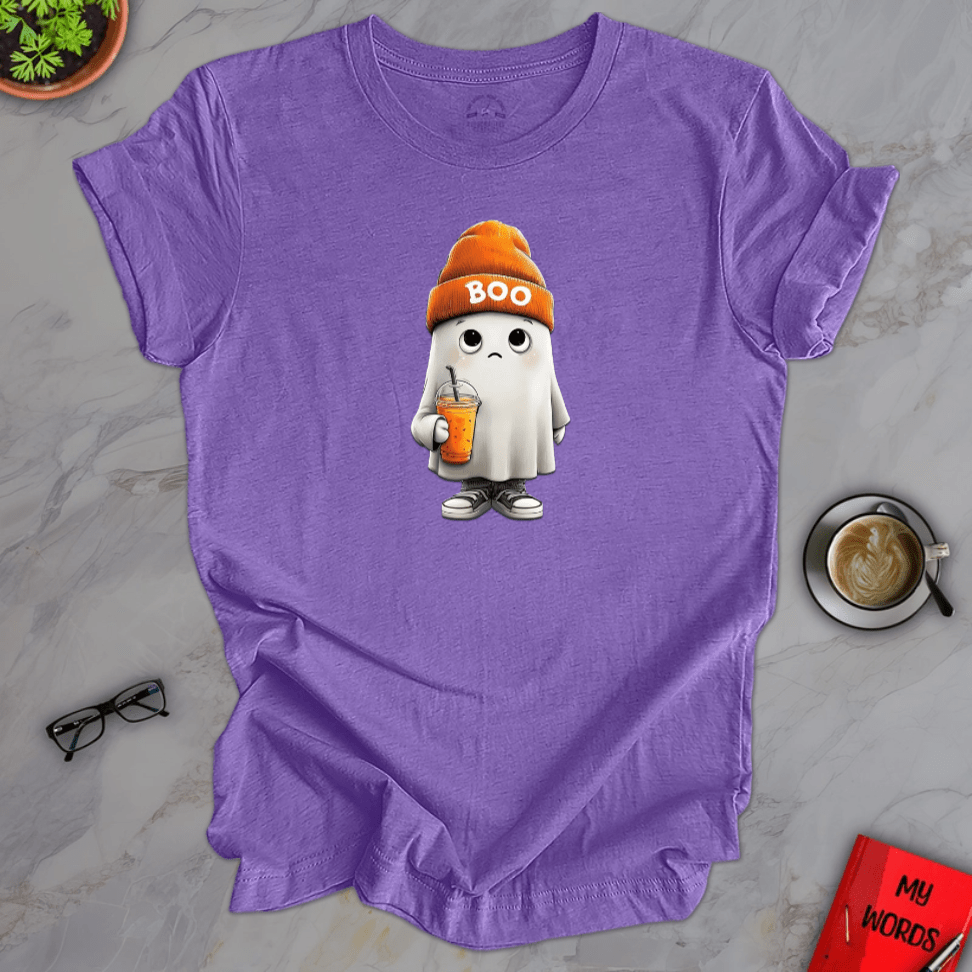 Personalized Graphics Boo Beanie Ghost Premium T-Shirt Heather Team Purple / XS