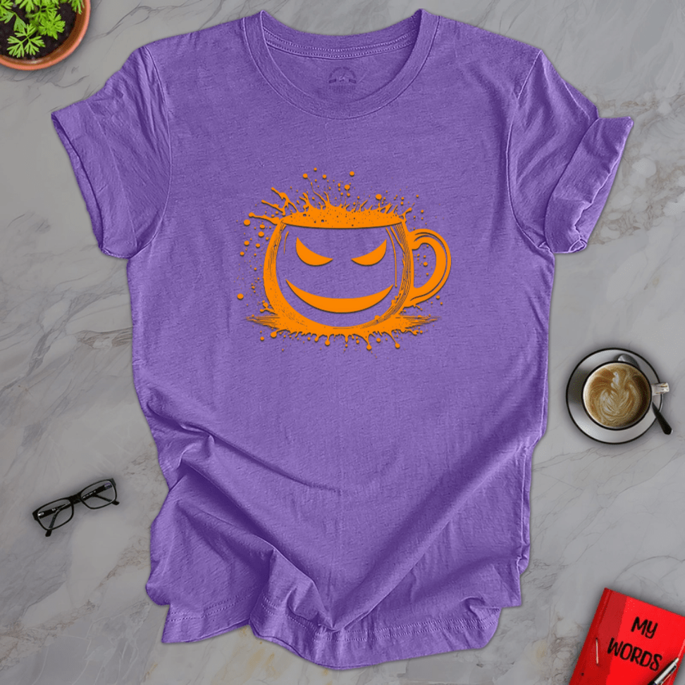 Personalized Graphics Halloween Mug Premium T-Shirt Heather Team Purple / XS