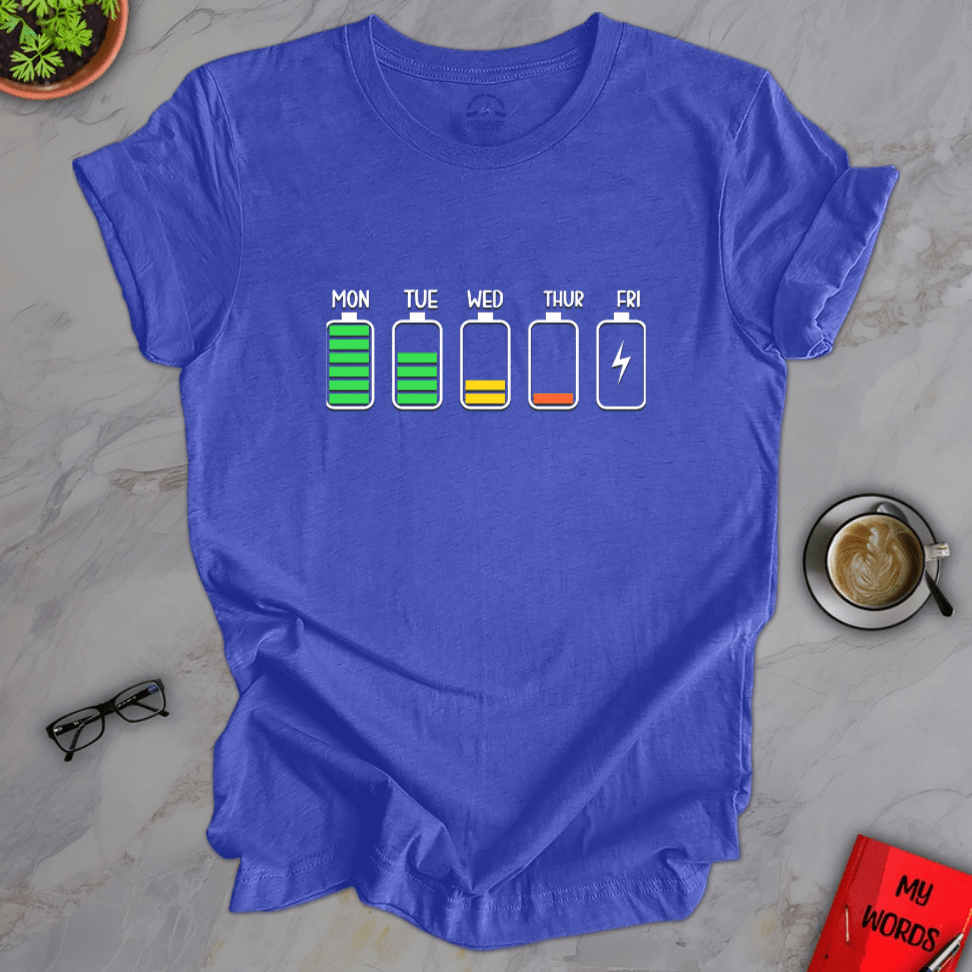Personalized Graphics Battery Life Premium T-Shirt Heather True Royal / XS