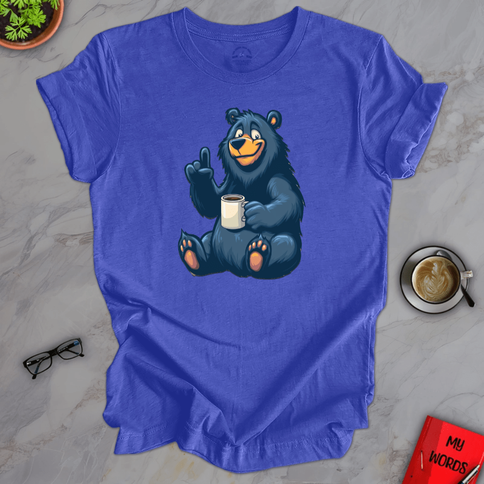Personalized Graphics Coffee Bear Premium T-Shirt Heather True Royal / XS