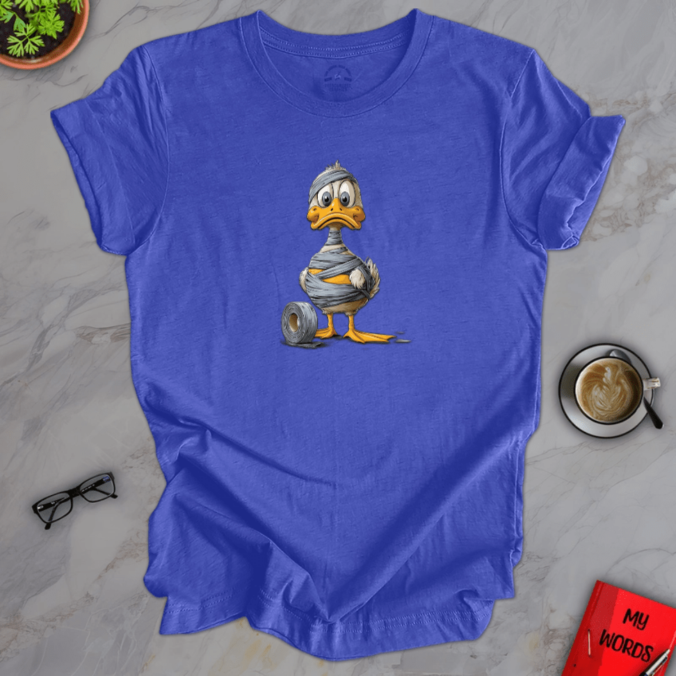 Personalized Graphics Duck in Duct Tape Premium T-Shirt Heather True Royal / XS