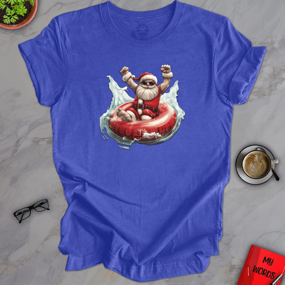 Personalized Graphics Santa Tubing Premium T-Shirt Heather True Royal / XS
