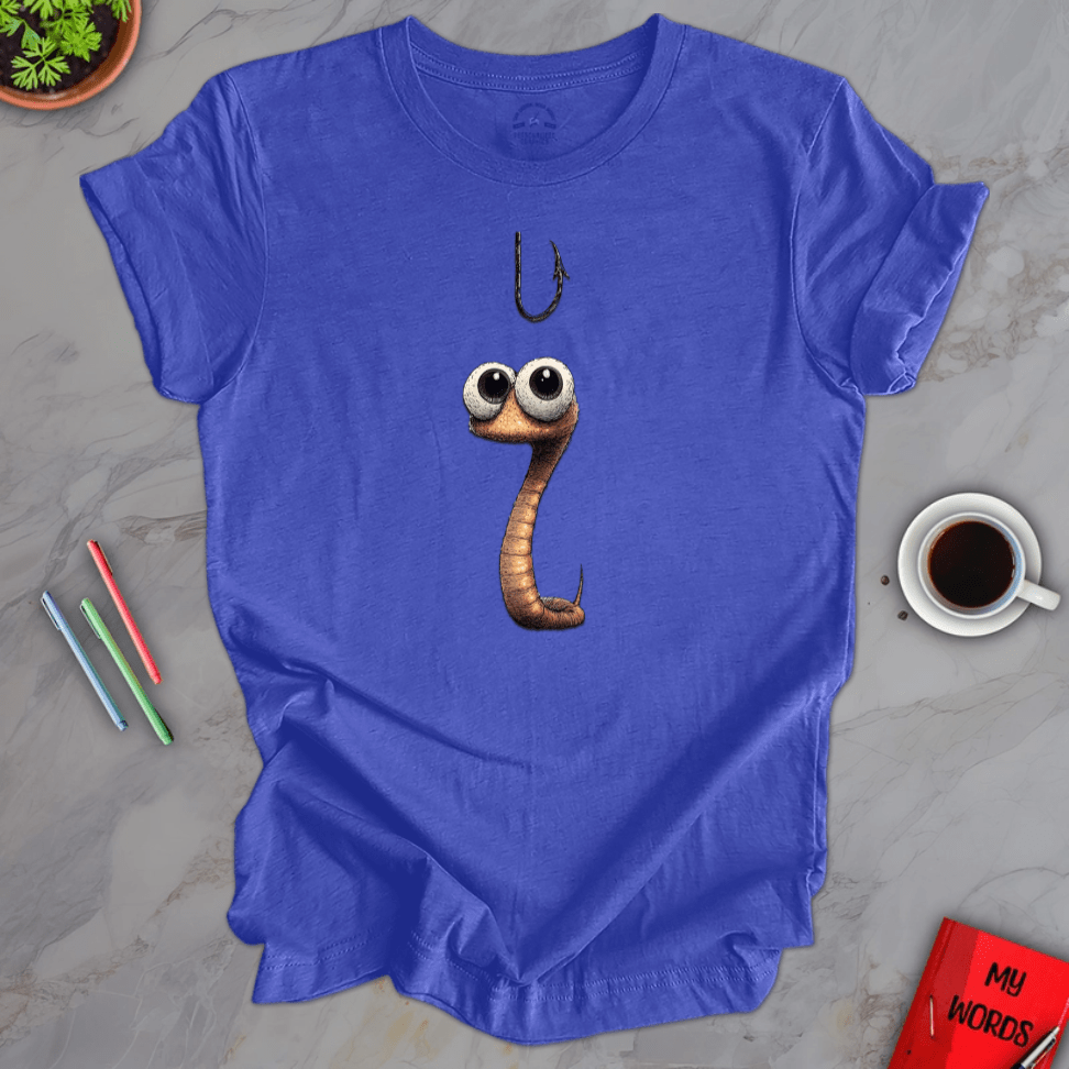 Personalized Graphics Worm vs Hook Premium T-shirt Heather True Royal / XS