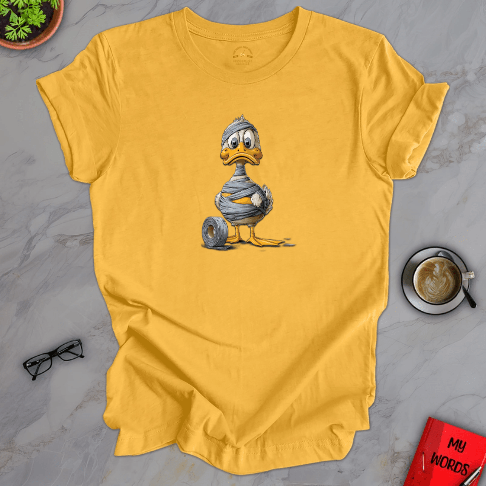 Personalized Graphics Duck in Duct Tape Premium T-Shirt Heather Yellow Gold / XS