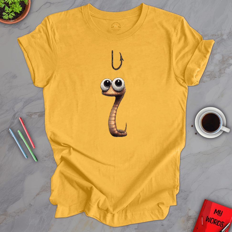 Personalized Graphics Worm vs Hook Premium T-shirt Heather Yellow Gold / XS