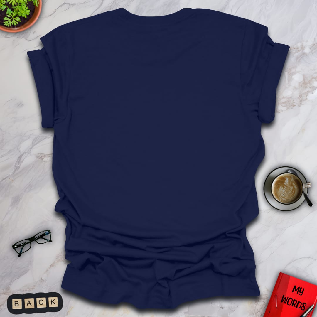 Personalized Graphics Custom Premium T-Shirt (Back) Navy