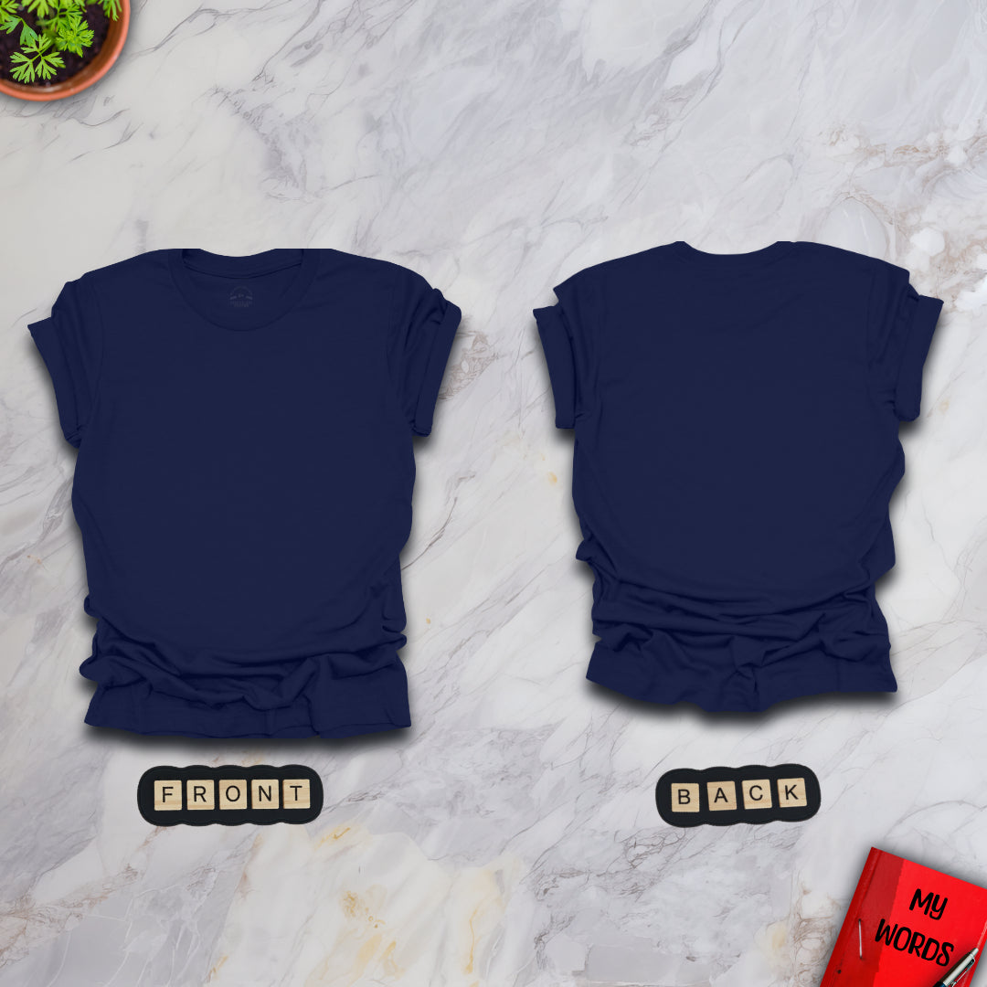 Personalized Graphics Custom Premium T-Shirt (Front & Back) Navy / S