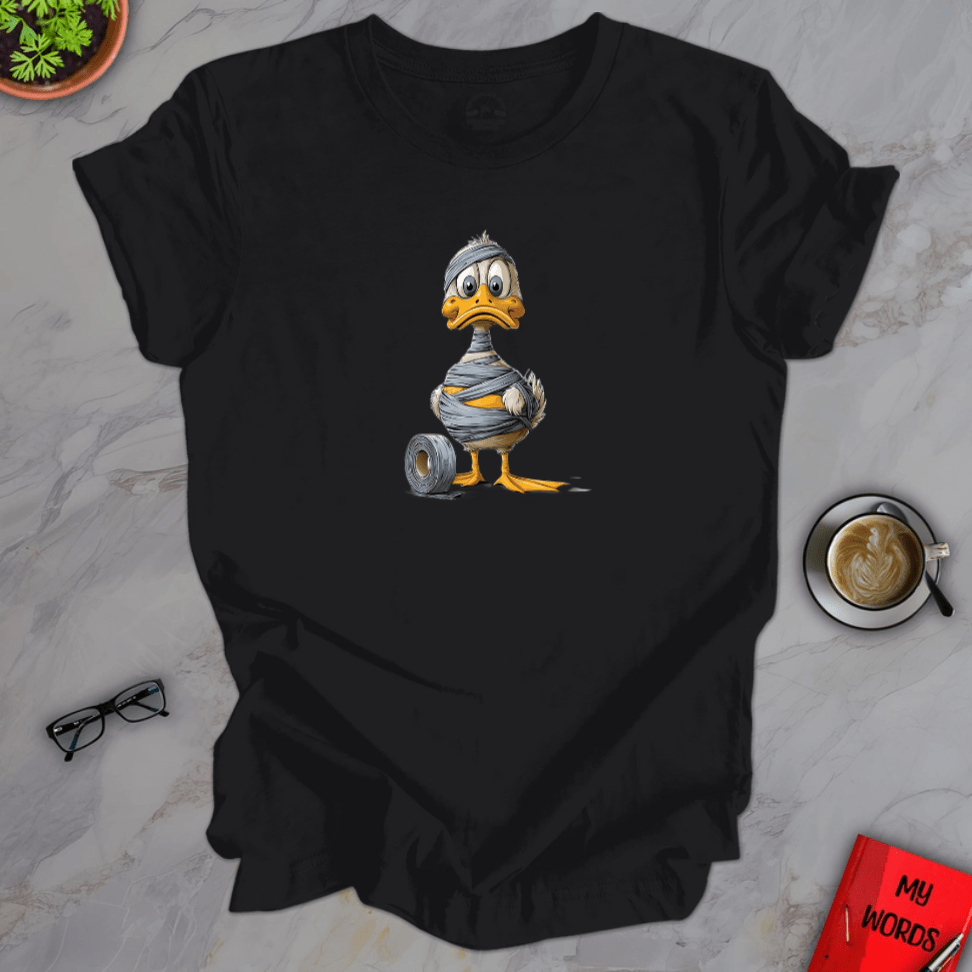 Personalized Graphics Duck in Duct Tape Premium T-Shirt Solid Black Blend / XS