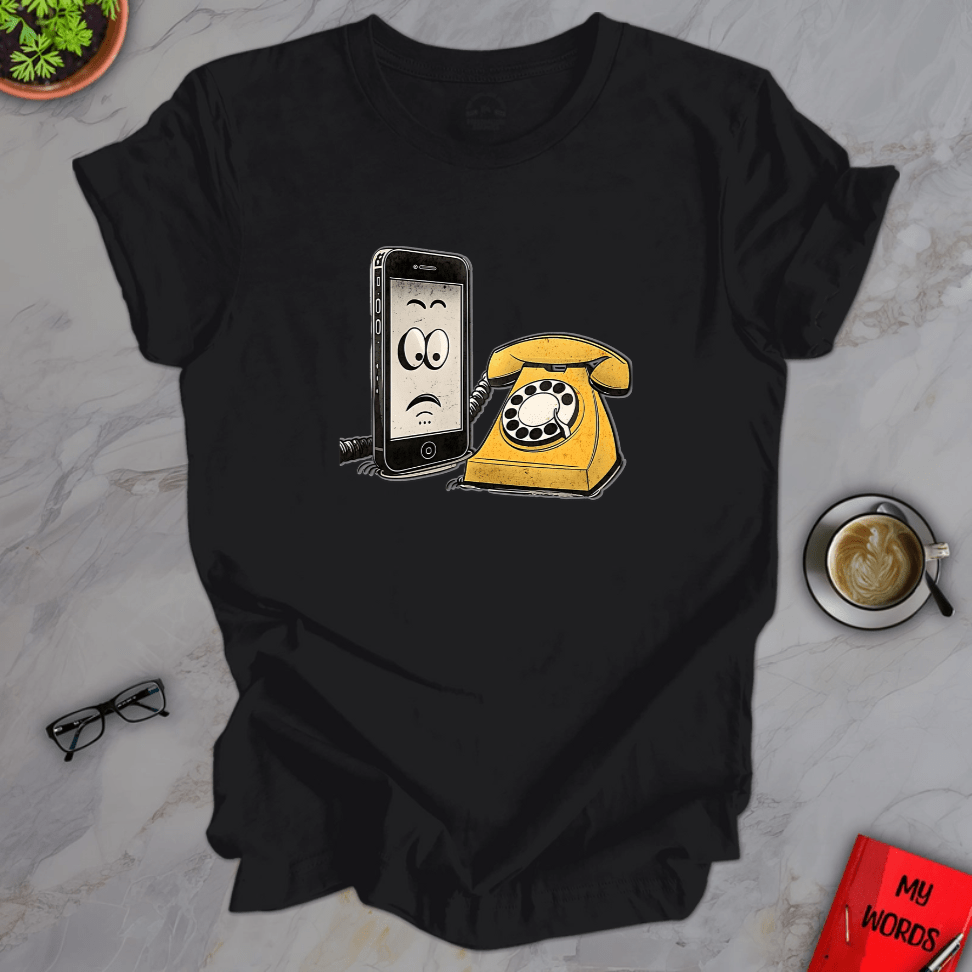 Personalized Graphics Phone Generations Premium T-Shirt Solid Black Blend / XS
