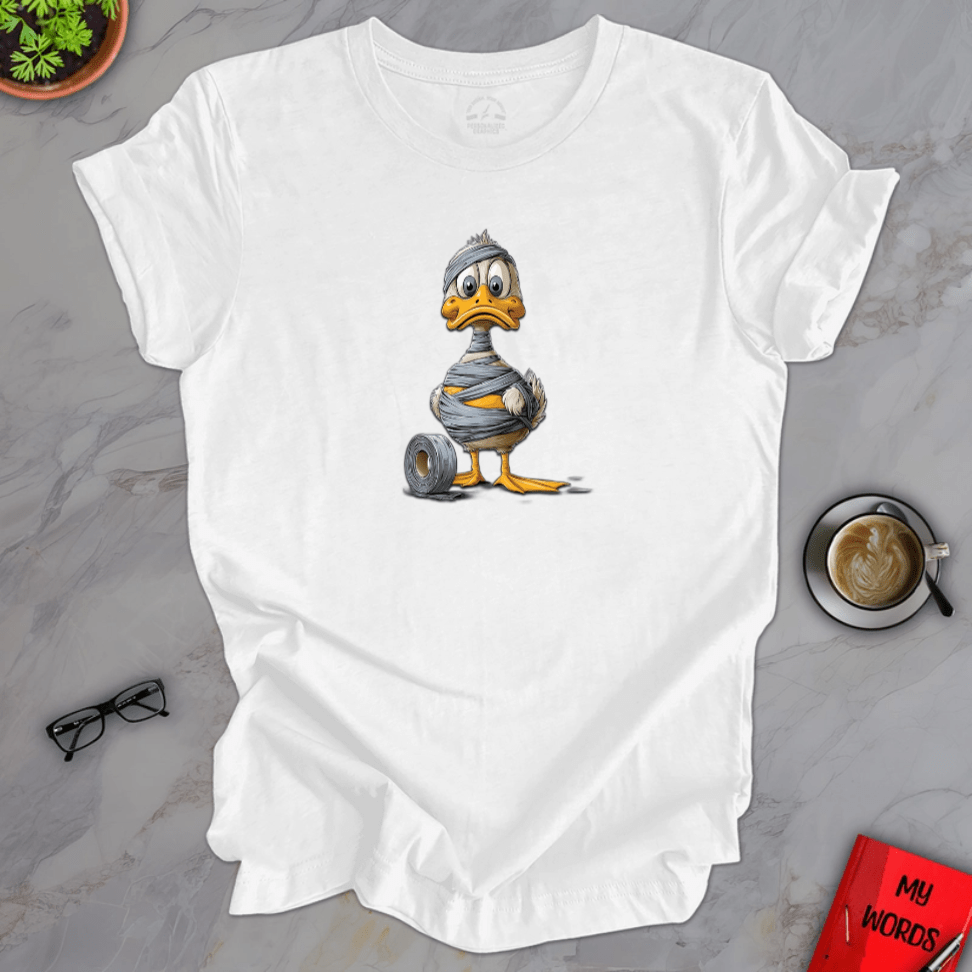 Personalized Graphics Duck in Duct Tape Premium T-Shirt Solid White Blend / S