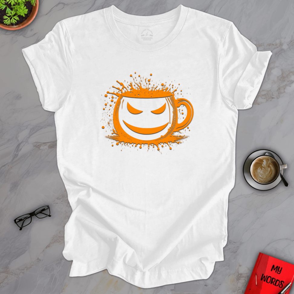 Personalized Graphics Halloween Mug Premium T-Shirt Solid White Blend / XS