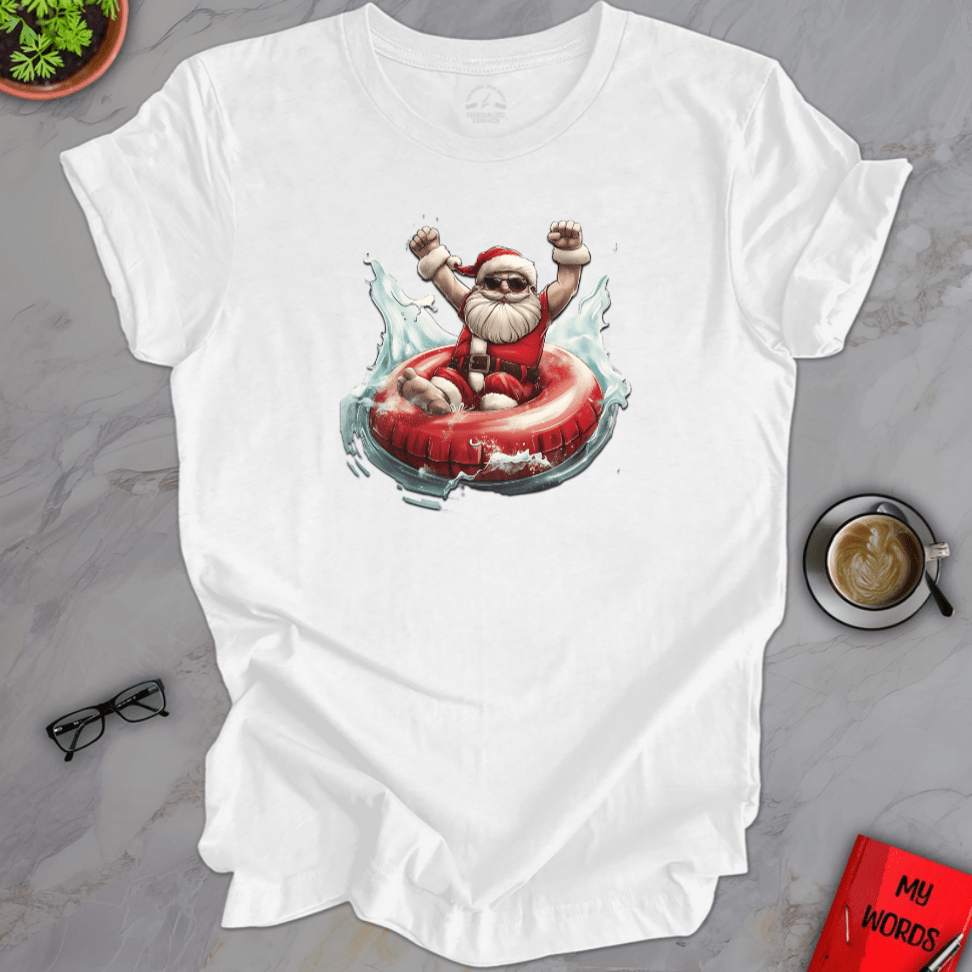 Personalized Graphics Santa Tubing Premium T-Shirt Solid White Blend / XS