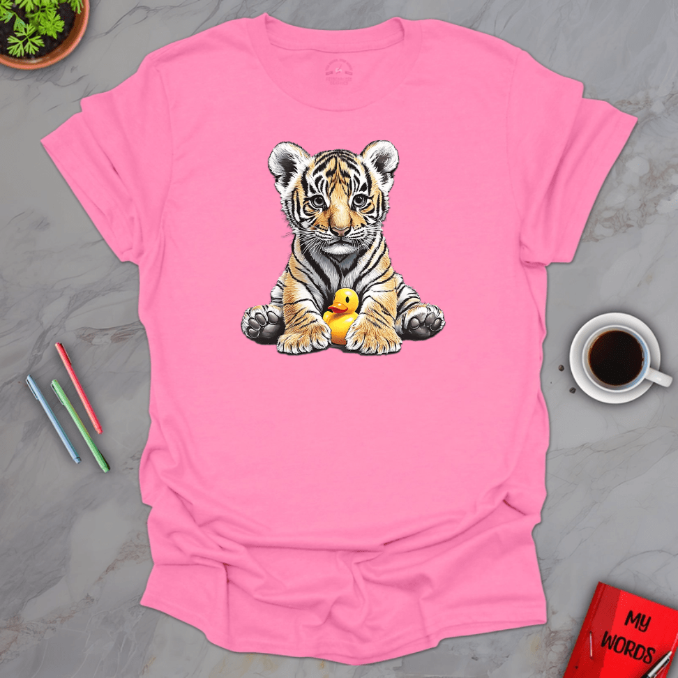 Personalized Graphics Tiger Rubber Ducky T-Shirt Azalea / M