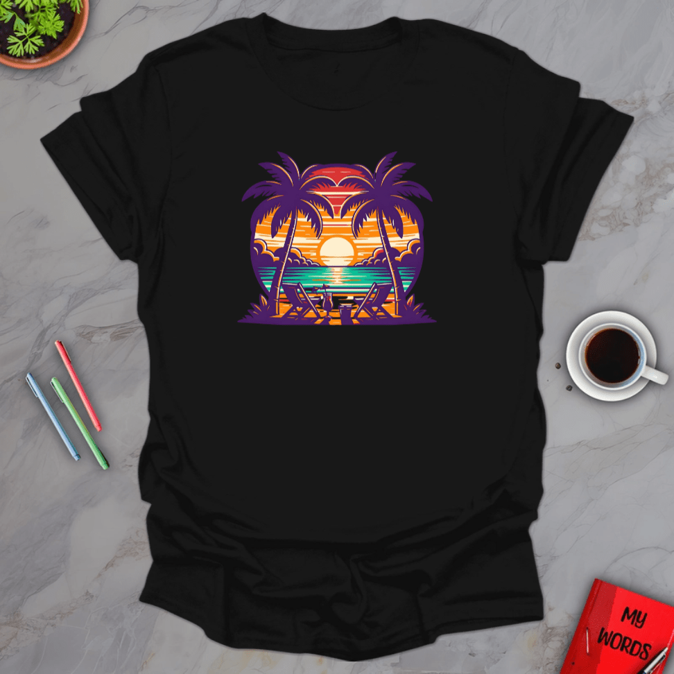 Personalized Graphics Relaxing Getaway T-Shirt Black / S