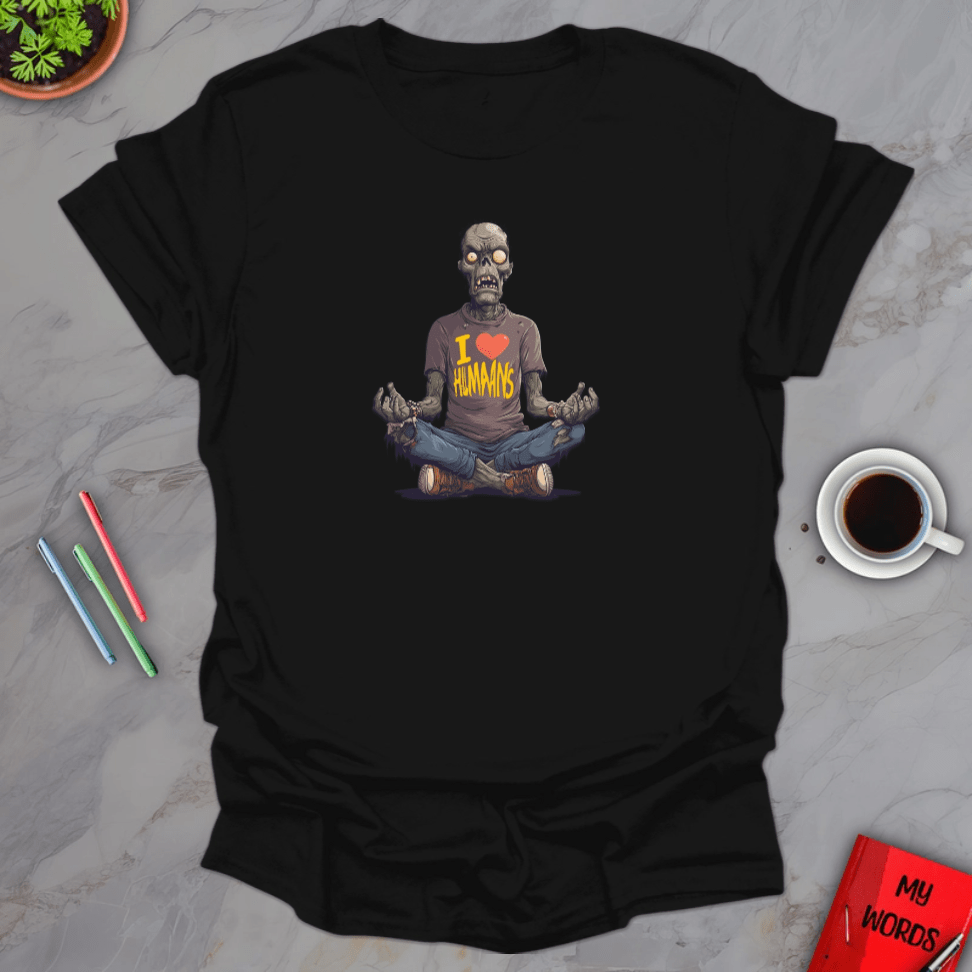 Personalized Graphics Yoga Zombie T-Shirt Black / S