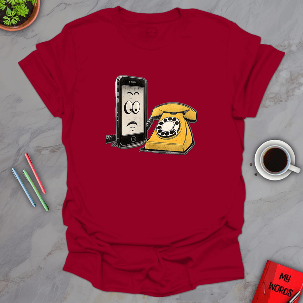 Personalized Graphics Phone Generations T-Shirt Cardinal Red / S