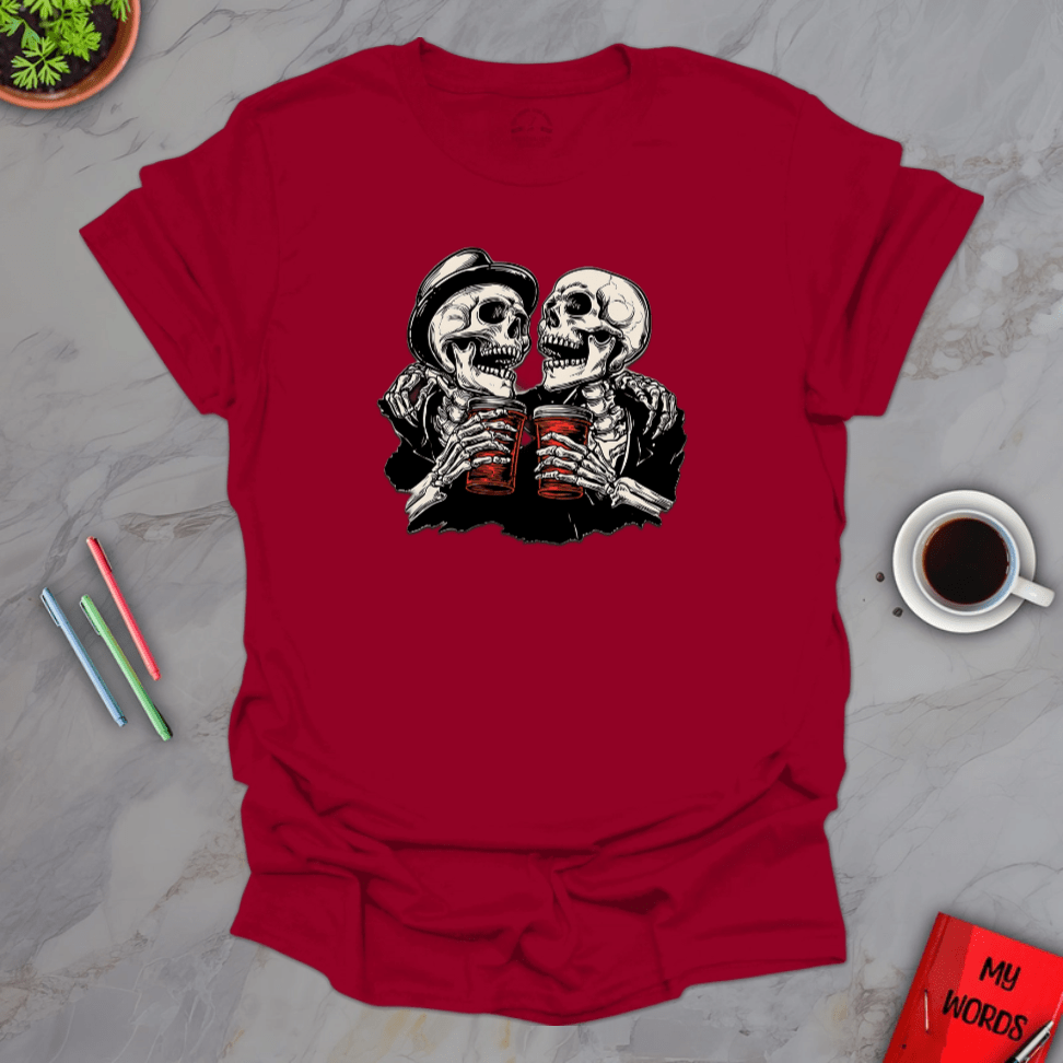 Personalized Graphics Skeleton Pals T-Shirt Cardinal Red / S