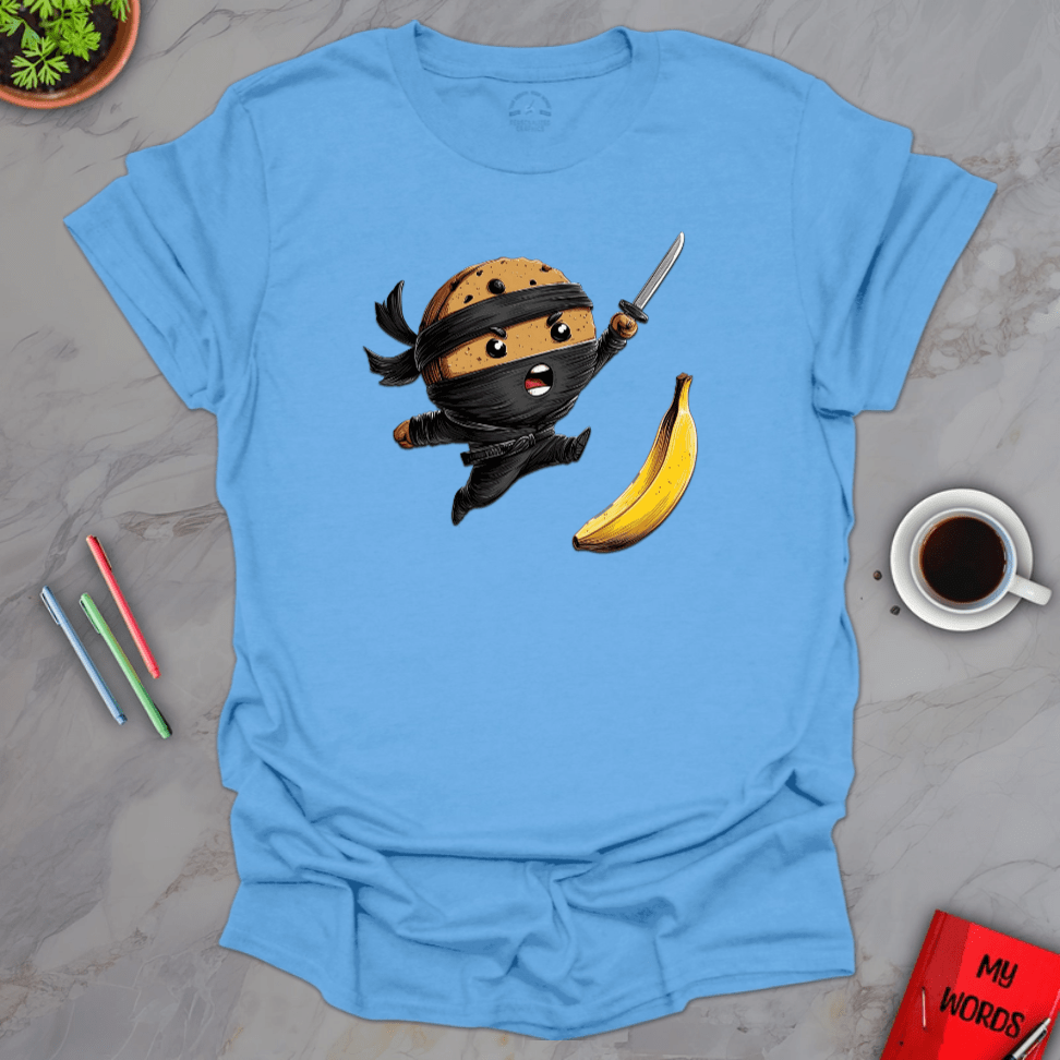 Personalized Graphics Ninja Cookie T-Shirt Carolina Blue / S