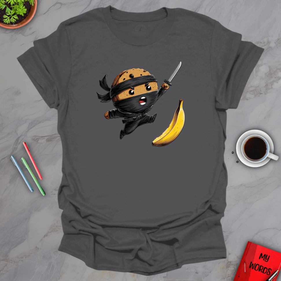 Personalized Graphics Ninja Cookie T-Shirt Charcoal / S