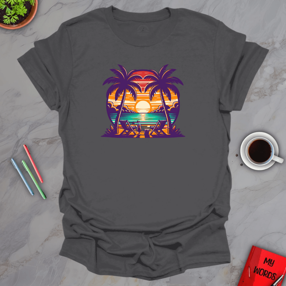 Personalized Graphics Relaxing Getaway T-Shirt Charcoal / S