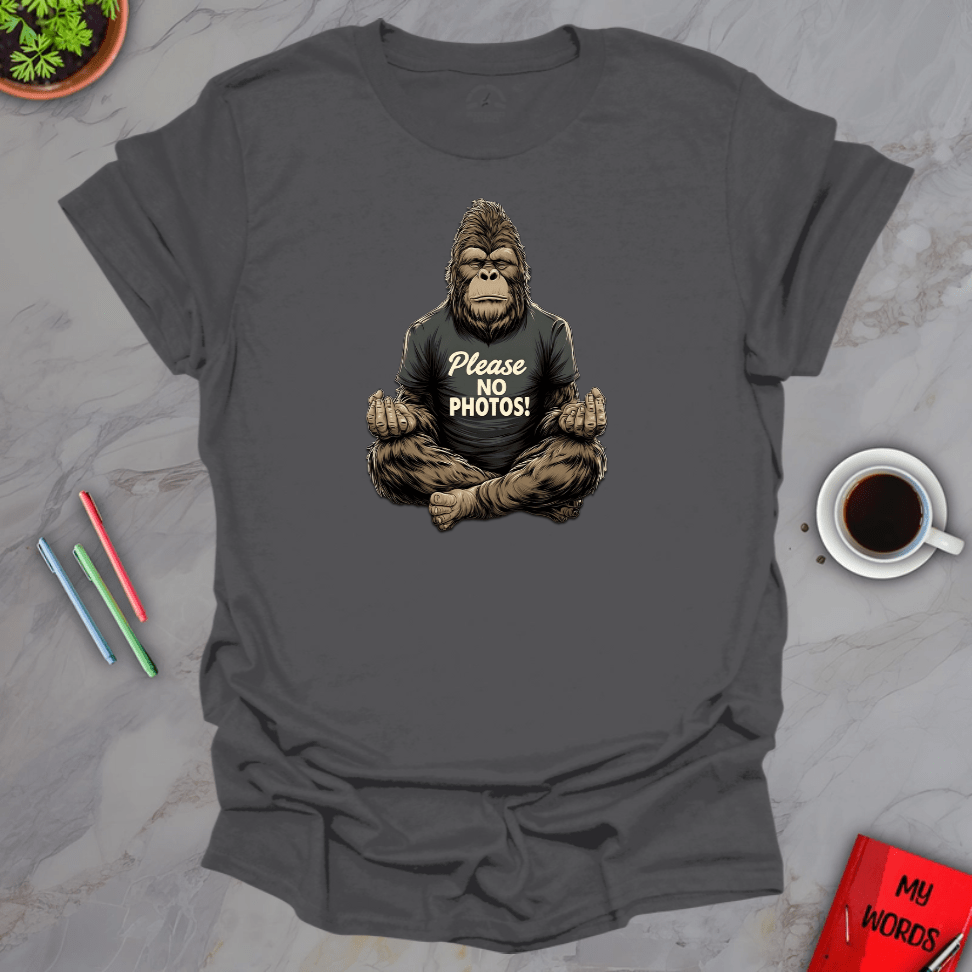 Personalized Graphics Yoga Bigfoot T-Shirt Charcoal / S