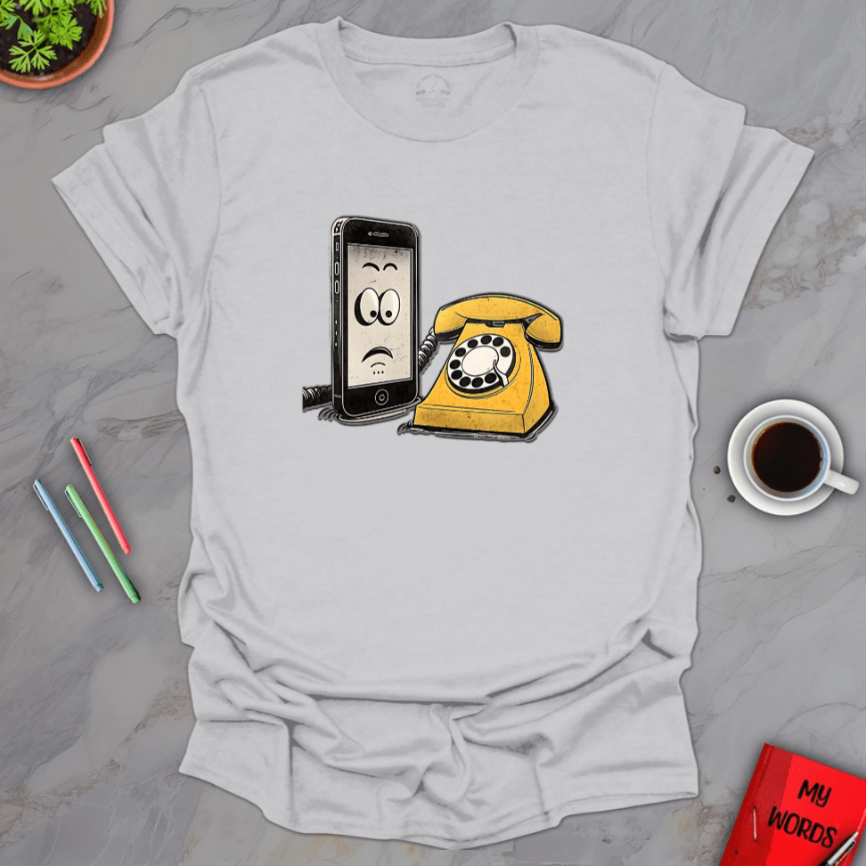 Personalized Graphics Phone Generations T-Shirt Ice Grey / S