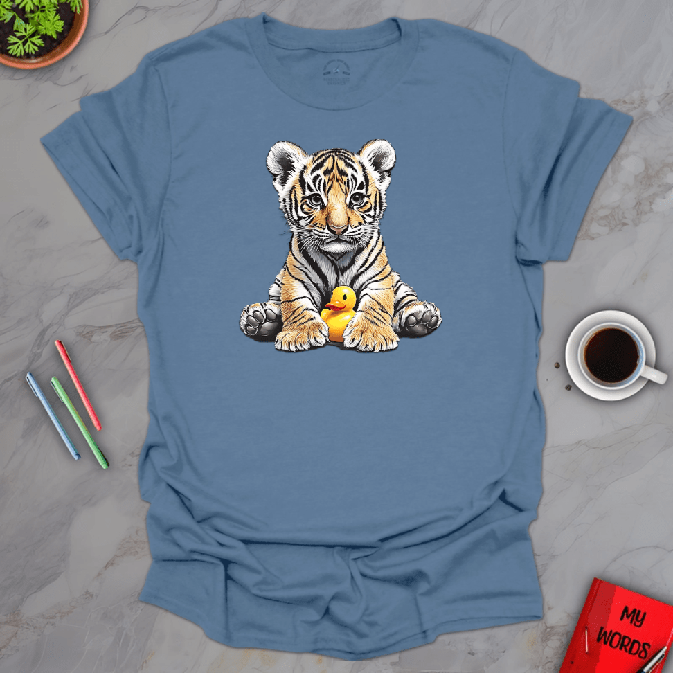 Personalized Graphics Tiger Rubber Ducky T-Shirt Indigo Blue / S