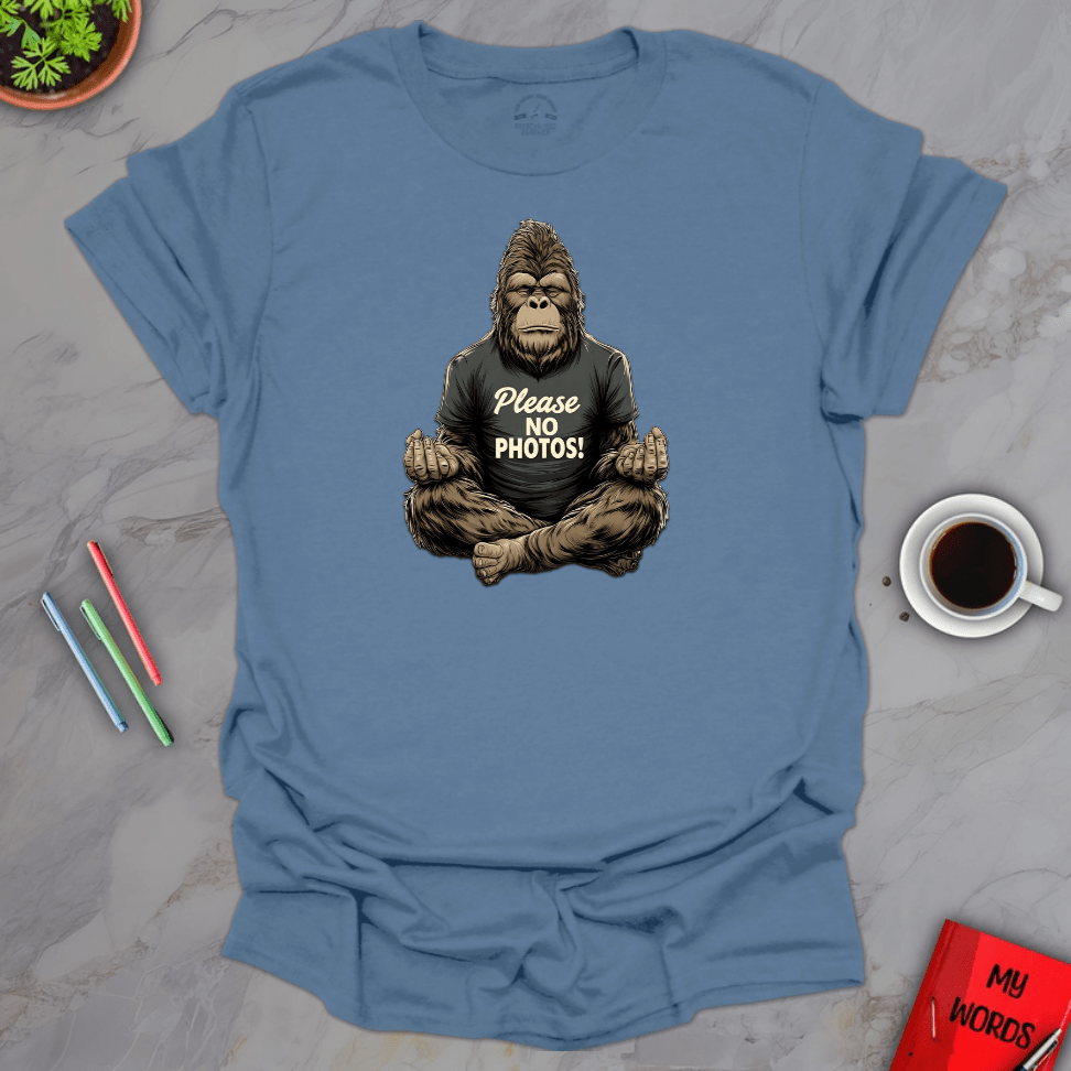 Personalized Graphics Yoga Bigfoot T-Shirt Indigo Blue / S