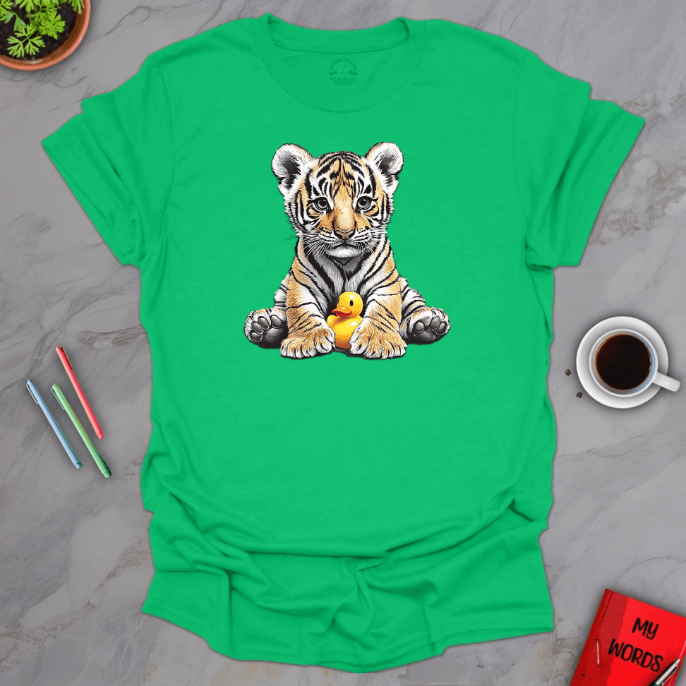 Personalized Graphics Tiger Rubber Ducky T-Shirt Irish Green / S