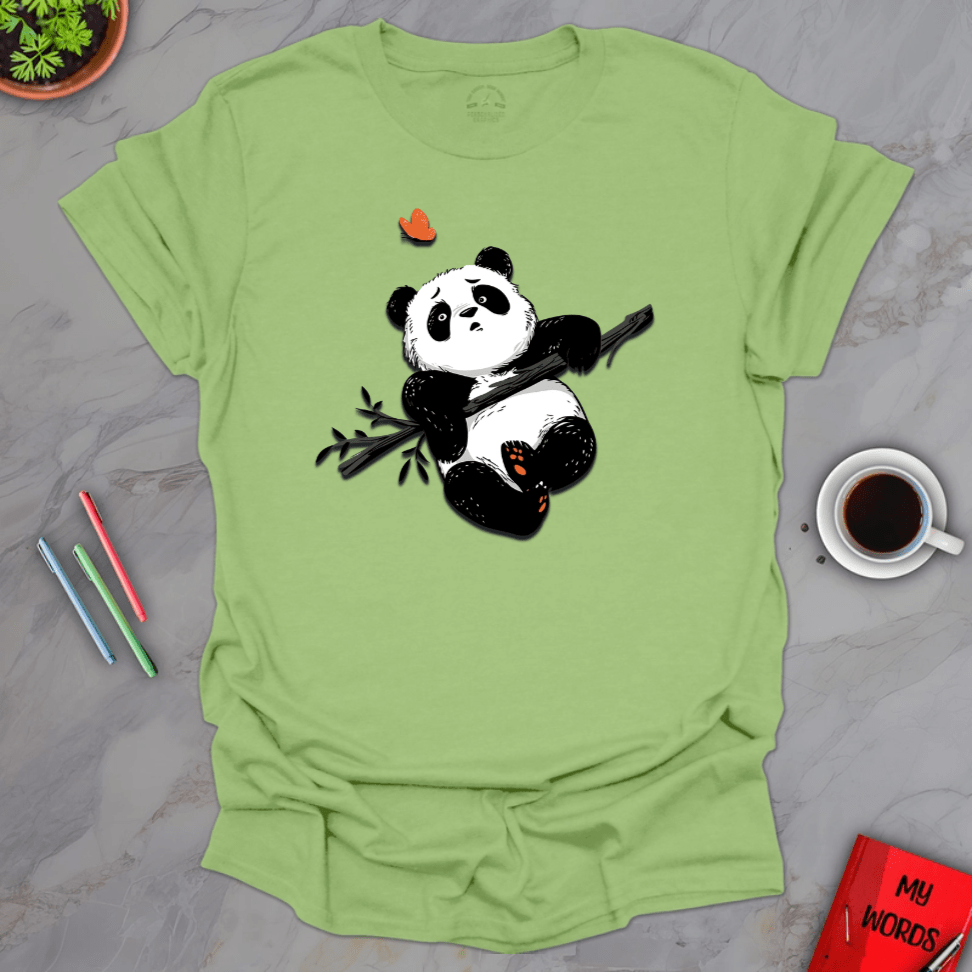 Personalized Graphics Panda & Butterfly T-Shirt Kiwi / S