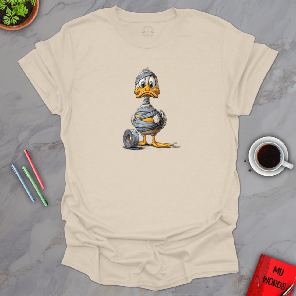 Personalized Graphics Duck in Duct Tape T-Shirt Natural / S
