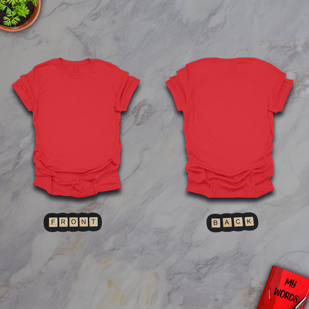 Personalized Graphics Custom T-Shirt FRONT-BACK Red / S